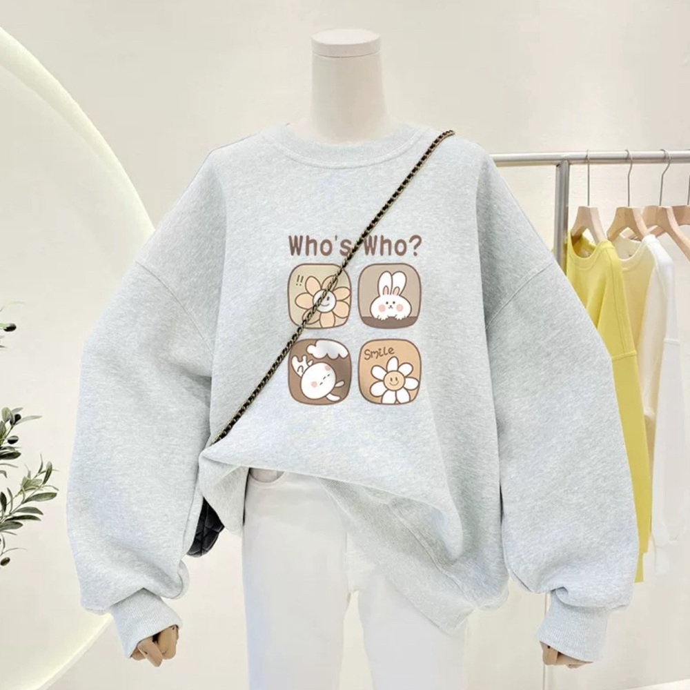 Women fun creative oversized sweatshirt size medium